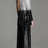 Sädelev Tüll Blazer ja Püksid Komplekt