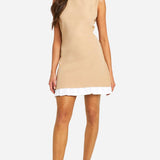 Vastupidav plisseeritud ilma varrukateta mini kleit