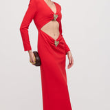 Maxi Kleid mit Herzdetails