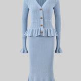 Elegantne Laienev Kootud Midi Kleid