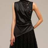 Varrukateta Voogav Pits Midi Kleid