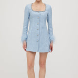 Glittering Boucle Mini Dress with Sleeves