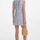 Kaunistatud Pitsiline Mini Kleit Kätetega