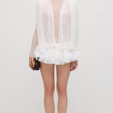 Mini Kleit Läbipaistva Pitsiga ja Volangidega