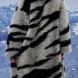 Kunstkarusnahast zebra mustriga mantel