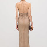 Detailne Halterneck Maxi Kleit
