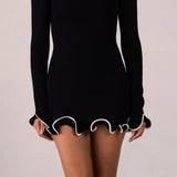 Mini Dress with Ruffle Hem