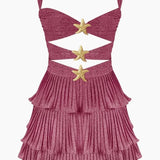 Varrukateta Merineitsi Mini Kleit – Tühjendatud Stiil