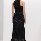 Polka Dot Chiffon Slip Midi Kleit