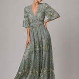 Romi - Elegantne lilleline maxi kleit