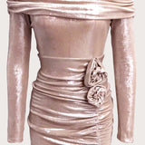 Õlavarre Üksik Pikad Varrukad Mini Kleit