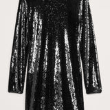 Venitus-Seepide Mini Kleid - Schwarz