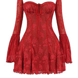 Kavita Punane Satin Mini Dress