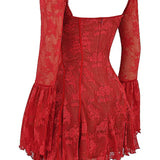 Kavita Punane Satin Mini Dress