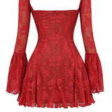 Kavita Punane Satin Mini Dress