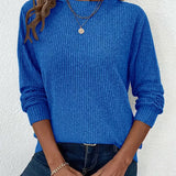 Ribbeltrui met ronde hals