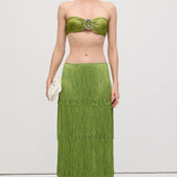 Roheline Bralette ja Kihtskirt Komplekt" could be rewritten as "Roheline Bralette ja Kihtskirt Set.