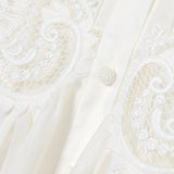 Pitsilise Äärisega Puuvillane Gauze Midi Kleid