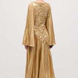 Metalliline Maxi Kleid Kuldse Värviga