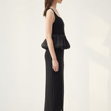 Ruffle Hem Slit Midi Kleit