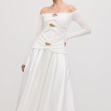 Maxi Kleid mit Arm-Panels