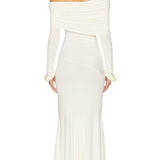 Off-Shoulder Jersey Maxi Dress