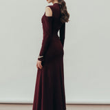 Stiilne Fikseeritud Drapeeritud Maxi Kleid