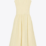 Varrukateta tekstureeritud midi kleit