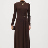 Maxi Kleid mit Metallic-Dekor aus Jersey