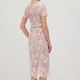 Translucent Diamante Satin Midi Dress