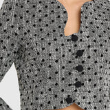 Polka Dot Tweed Top & A-Line Mini Seelik Komplekt