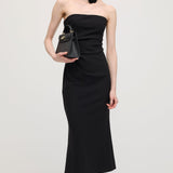 Must Off Shoulder Midi Kleid