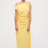 Asümmeetriline Üks Õlg Midi Kleit