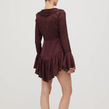 Rüüstatud satiinist mini kleit