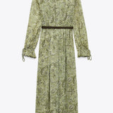 Kortsudega Prinditud Maxi Kleid