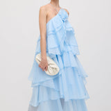 Sinine Maxi Kleid Halter Kaelusega