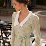 Mini Siidkleit Lillelise Mustriga Vööga