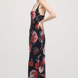 Varrukateta Roosi Prindiga Maxi Kleid