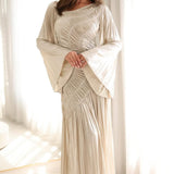 Metallic Ruffled Maxi Dress