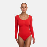 Bodysuit kujundav aluspesu pikkade varrukatega koos aluspükstega