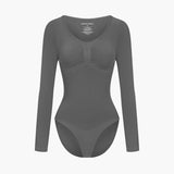 Bodysuit kujundav aluspesu pikkade varrukatega koos aluspükstega