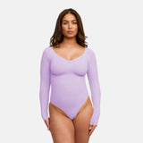 Bodysuit kujundav shapewear pikkade varrukatega koos stringiga