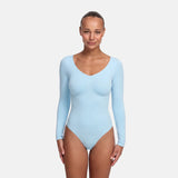 Bodysuit kujundav shapewear pikkade varrukatega koos stringiga