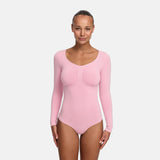 Bodysuit kujundav shapewear pikkade varrukatega koos stringiga