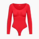 Bodysuit kujundav shapewear pikkade varrukatega koos stringiga