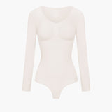 Bodysuit kujundav shapewear pikkade varrukatega koos stringiga