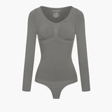 Bodysuit kujundav shapewear pikkade varrukatega koos stringiga