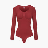 Bodysuit kujundav shapewear pikkade varrukatega koos stringiga
