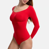Bodysuit kujundav shapewear pikkade varrukatega koos stringiga