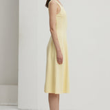 Pleated Split Midi Kleid
